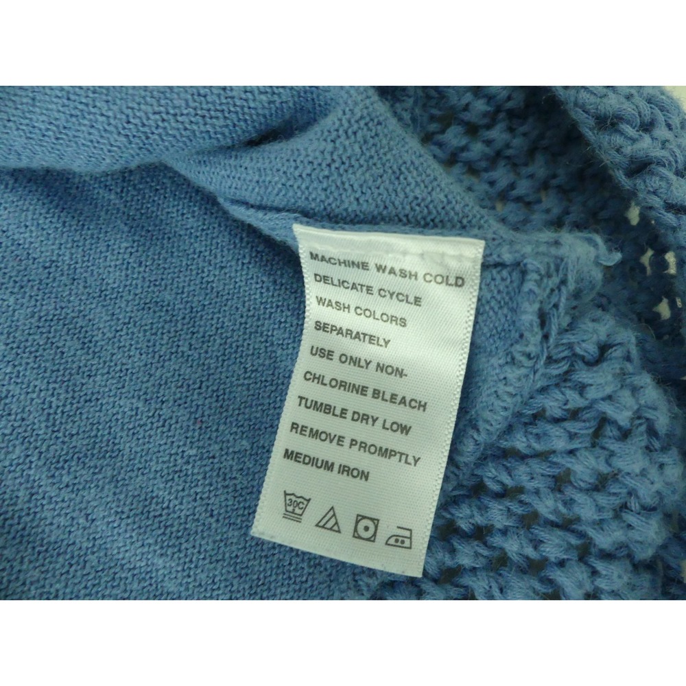 Only Necessities Open Knit Cardigan 1X Flowy Crochet Tie Lightweight Office - Picture 4 of 7